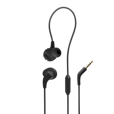 JBL Endurance Run 2 Wired Waterproof Sports In-Ear Headphones - JBLENDURRUN2BLKAM