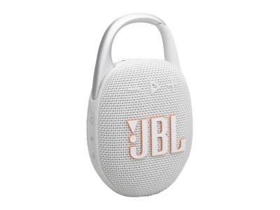 JBL Clip 5 Ultra Portable Bluetooth Speaker in White - JBLCLIP5WHTAM